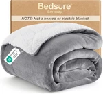 Bedsure Gentlesoft Sherpa Fleece Throw Blanket - Grey. Fixed Price $14.77.