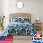 Tommy Bahama - King Quilt Set Reversible Cotton Bedding Matching Shams Medium. Fixed Price $131.98.