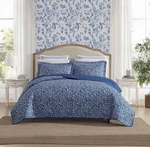 Laura Ashley Navy Blue Cotton Queen 3-PCE. Quilt Set Elaina Cp. $93. Fixed Price $69.99.