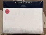 New Ralph Lauren Ariel King Size White Blanket Knit Ribbed Cotton Msrp $430. Fixed Price $169.00.