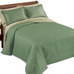 Reversible Bedspread By Collections Etc., Chocolate/tan, Full. Fixed Price $49.99.
