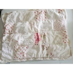 Simply Shabby Chic Floral Patchwork Pillow Sham White Pink Cotton Linen Standard. Fixed Price $39.00.
