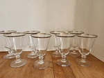 Set Of 8 American Hostess Wedding Ring Platinum Water Goblets. Fixed Price $72.37.