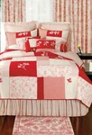 Colonial Williamsburg Brighton Blocks Red King Quilt. Fixed Price $136.99.
