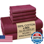 Casa Platino Full Size Set 6 Piece Cooling 100% Cotton. Fixed Price $70.78.