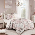 Hig Printed Microfiber Comforter Set, Soft 100% Polyester Bedding. Fixed Price $82.99.