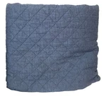 Pottery Barn Belgian Flax Linen Diamond King Quilt Denim Blue Luxury Bedding. Fixed Price $179.55.
