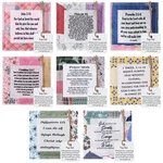 8 Pack Prayer Quilt With Cross Inside Squares Pocket Mini Scripture. Fixed Price $22.39.