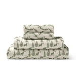 Brielle Home Flannel Sheet Set Cotton Soft Warm & Cozy Modern Chic With Elast.... Fixed Price $54.32.