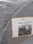 Historic King Charles 3PC Gray Grey Matelasse Floral Bedspread Set -. Fixed Price $149.99.
