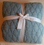 Pottery Barn Cocoon Voile Full Queen Quilt Blue Nwot. Fixed Price $139.00.