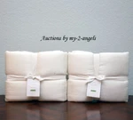 S/2 New Pottery Barn Portia Cotton Silk Reversible Quilt-ed King Shams Ivory. Fixed Price $89.95.