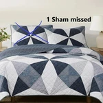 Origami Pieced Prairie Patchwork 2-PIECE Quilt Set Blue Queen 1 Sham Missed. Fixed Price $53.99.