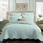 Calla Angel Sage Garden Luxury Pure Cotton Quilt, King, Light Aqua. Fixed Price $255.76.
