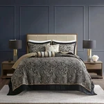Madison Park Aubrey Reversible Quilted Bedspread 6 Piece Set With Throw Pillows. Fixed Price $119.99.