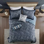 Madison Park 5PC King Whitman Reversible Jacquard Bedspread Set Navy. Fixed Price $65.99.