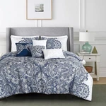 Hig 7PC Printed Microfiber Comforter Set, 100% Polyester Bedding With Shams. Fixed Price $79.16.