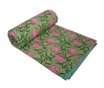 Indian Handmade Cotton Kantha Quilt Throw Blanket Bedspread Gudari. Fixed Price $62.78.