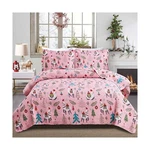 Smuge Kids Pink Christmas Alpaca Quilt Set Twin Size,snowflake Tree Printed B.... Fixed Price $42.86.