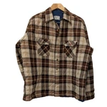 Vtg 80/90S Oakton Ltd Plaid Flannel Quilt Lined Jacket Button Up Brown Tan - Xl. Fixed Price $30.00.