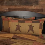 Primitive King Sham Tan Appliqued Stratton Cotton Star Bedroom Decor Vhc Brands. Fixed Price $31.95.