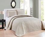 Elegant Home Beautiful Over Sized Beige Solid Color Embossed Floral Striped 3.... Fixed Price $36.49.