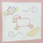 Vintage Chenille Fabric X 17", Ideal For Baby Quilt Throw Pillow.. Fixed Price $18.00.