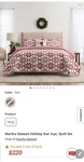 Martha Stewart King Quilt Set (includes Two Shams). Fixed Price $95.00.