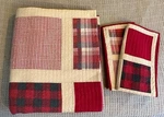 Woolrich Quilt Set Cal King 3 Piece Red Plaid Patchwork 2 Shams 110IN X 96IN. Fixed Price $99.99.