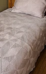 Wamsutta Bliss Twin Quilted Coverlet And Sham Pink Cotton Blend 64 X 84. Fixed Price $22.00.