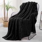 Exclusivo Mezcla Fleece Throw Blanket For Couch, 50X70 Inches Soft Cozy Jacqu.... Fixed Price $23.18.