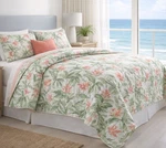 Tommy Bahama King Cotton Quilt Set 3 Pieces - Acapulco Palms. Fixed Price $89.96.