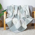 Soul & Lane Memory 50" X 60" Cotton Quilted Throw Blanket, Sage Green Pa.... Fixed Price $62.02.