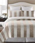 Martha Stewart Collection Siena Stripe Quilt. Fixed Price $79.99.