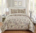 Home Collection 3PC King/california Bedspread Quilt Set Floral Beige Pin.... Fixed Price $48.28.