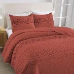 3-PIECE Embroidered Quilt Set Elegant Bedspread With Textured Floral & Geometric. Fixed Price $29.99.