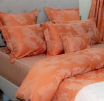 New Yves Delorme Apparat Sham Damask Paisley Jacquard Reverse Terracotta France. Fixed Price $59.00.