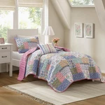 Intelligent Design Twin/twin Xl Pink Floral Patchwork Quilt Set, Reversible T.... Fixed Price $105.68.