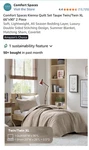 Taupe Twin/twin Xl Mini Quilt Set, Double-sided Stitching Design, Comfort Spaces. Fixed Price $18.99.