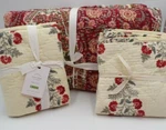 Pottery Barn Zarina Reversible Floral Queen Quilt W/ 2 King Shams Multi #9817. Fixed Price $385.33.