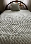 Martha Stewart Light Green Quilted Cotton & Silk Comforter King W/ Pillow Cover. Fixed Price $35.00.