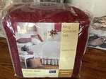 Newport Home Brick Red King Coverlet Comforter Set French Quilt Pillow Shams. Fixed Price $95.00.