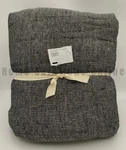 Pottery Barn European Flax Linen Waffle Reversible Quilt Ebony Full Queen #U1073. Fixed Price $237.30.