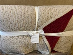 Pottery Barn Velvet Cross Stitch King Cal Quilt Ruby New W/tags. Fixed Price $219.95.