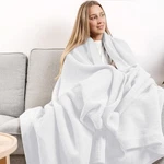 Carressa Linen Luxury Organic Cotton Blankets Queen Size / Full, White. Fixed Price $72.99.