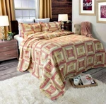 New Lavish Windsor Home Melissa 3-PIECE Quilt Set (pink/grey King). Fixed Price $69.00.