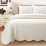 Quilt Set King 3 Piece 100% Cotton Medallion Matelasse Blantyre Ivory Cozy Line. Fixed Price $154.99.