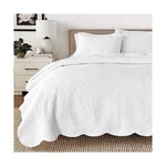 Cozy Line Home Fashions Victorian Medallion Solid White Embossed 100% Cotton .... Fixed Price $118.67.