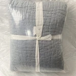 New Pottery Barn Belgian Flax Linen Handcrafted Quilt, King/cal. King, Chambray. Fixed Price $229.00.