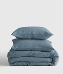 Nwt Quince European Linen Duvet Cover Set King Cal Dusty Blue W/pc's $210. Fixed Price $139.99.